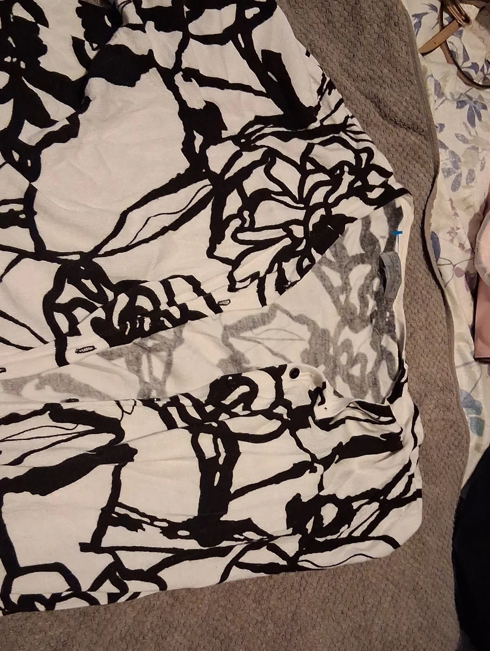Joseph A Black and White Floral Duvet Cover